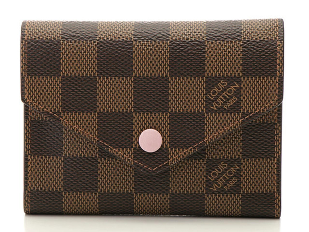 LOUIS VUITTON Portefeuille Victorine Tri fold Wallet Damier Rose Pink Ballerine